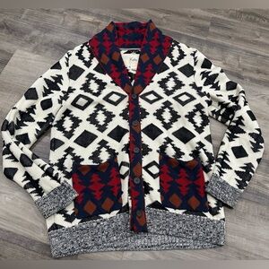 Koto Southwestern Aztec Knit Cardigan Sweater
